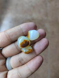 和田玉 珠宝 收藏 刚拿下的包金籽,从内心感叹现在的包金戒指籽真心贵